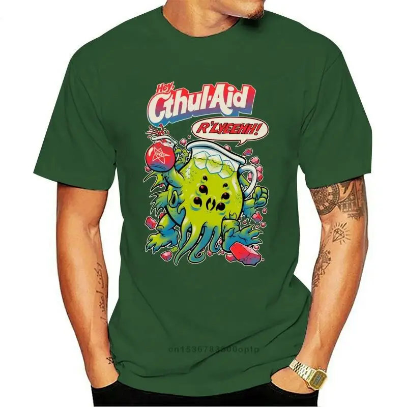

New Hey Cthul-Aid The Call Of Cthulhu Funny Black T-Shirt H. P. Lovecraft S-6XL