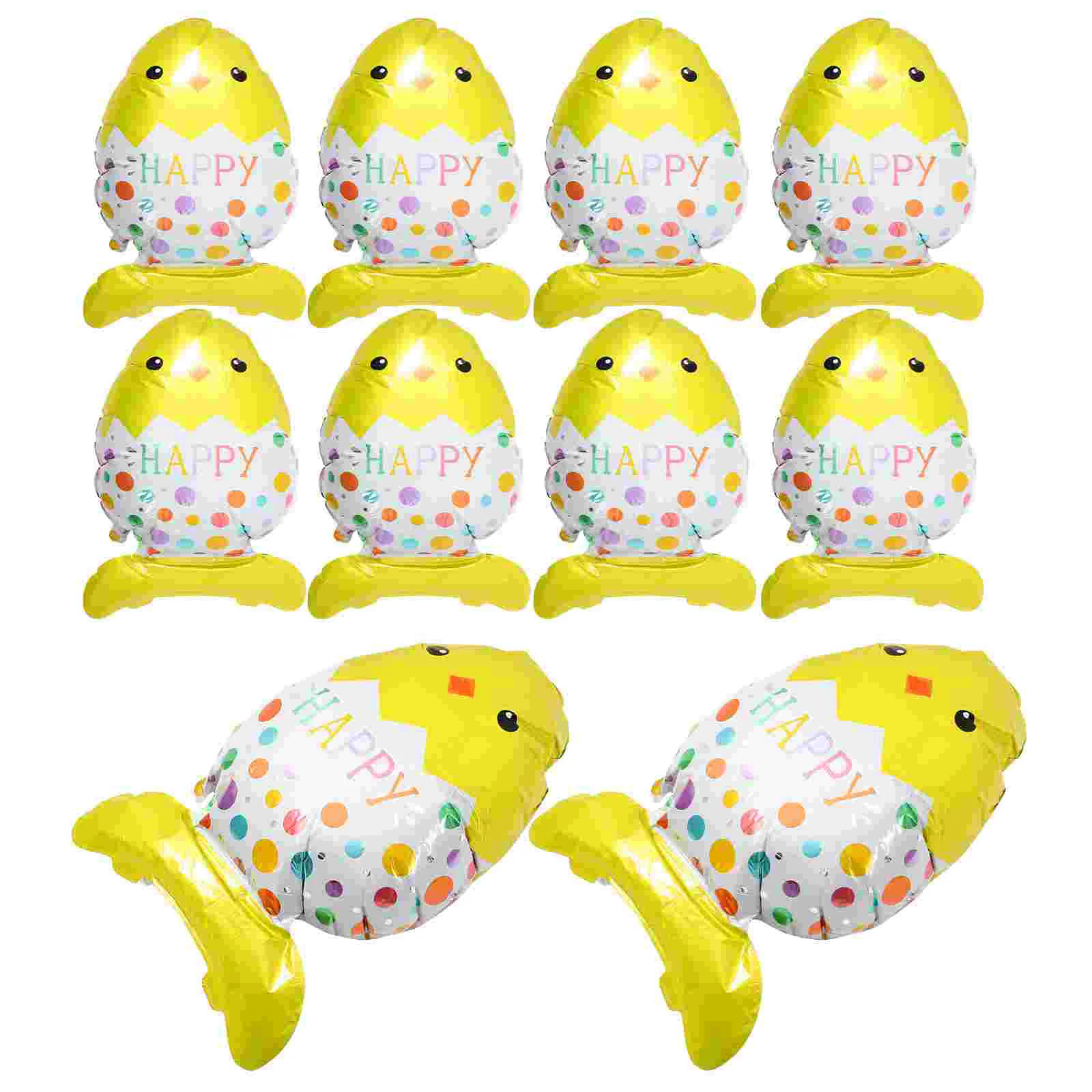 

10 Pcs Easter Egg Aluminum Film Balloon Decor Decorations Props for Photoshoot Decorating