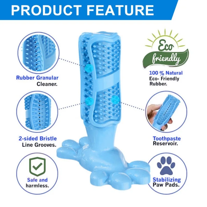 Title 9, Natural Rubber Dog Toothbrush Toy For Dog Teeth...
