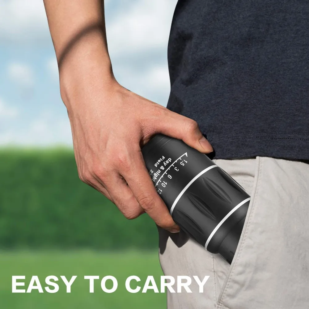 16x52 HD Portable Green Film Monocular Telescope,For Birdwatching Hiking Concert Photography Powerful Long Range Spyglass 2