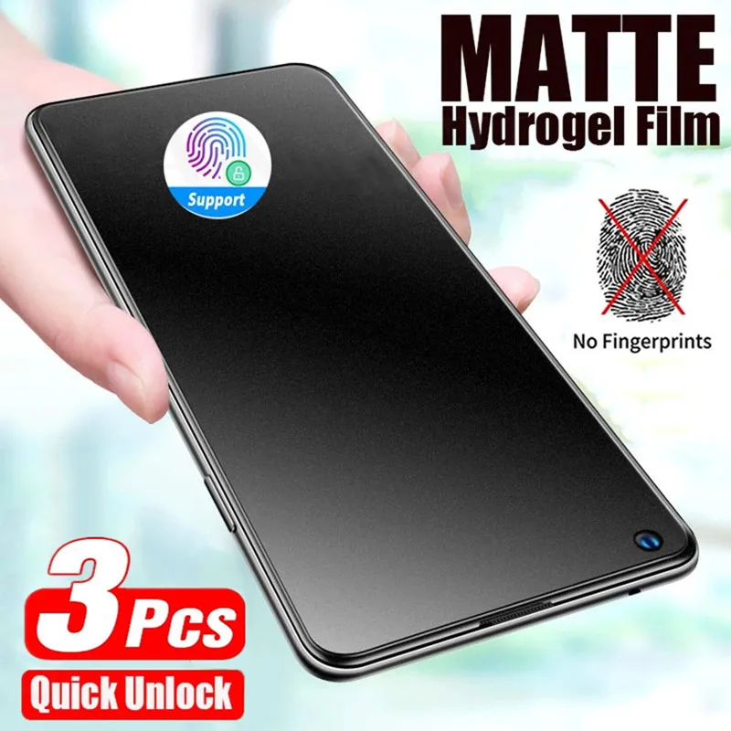 1-3 шт. матовые Защитные пленки для Samsung S21 Plus S20FE S10E Гидрогелевая пленка A12 A21 S22 A50 A51