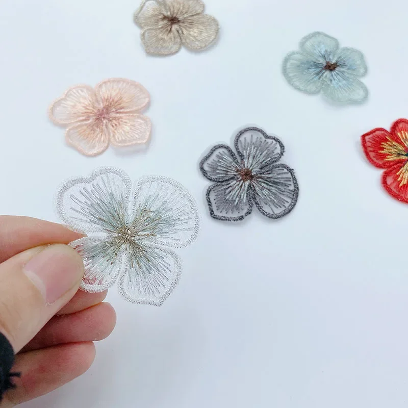 Gold Thread Embroidery Flower Appliques for Diy Wedding Dress Hat Clothes Outfit Coat Headwear Decor Corsage Floral Shoes sewing fabric paste