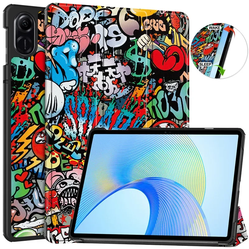 Capa de Plástico Pintado em Couro pu para Tablet Capa para Honor Pad x9 x8 Pro x9 11.5 pc 2023
