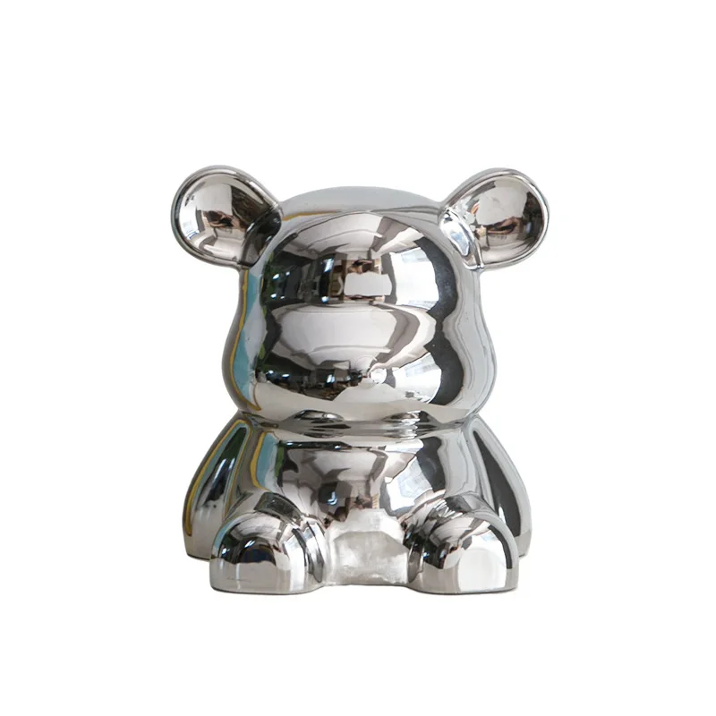 Ceramic Violence Bear Tissue Box Holder Light Luxury Home Table Tissue Box Bedroom Room Creative Organizer Kawaii Case 5
