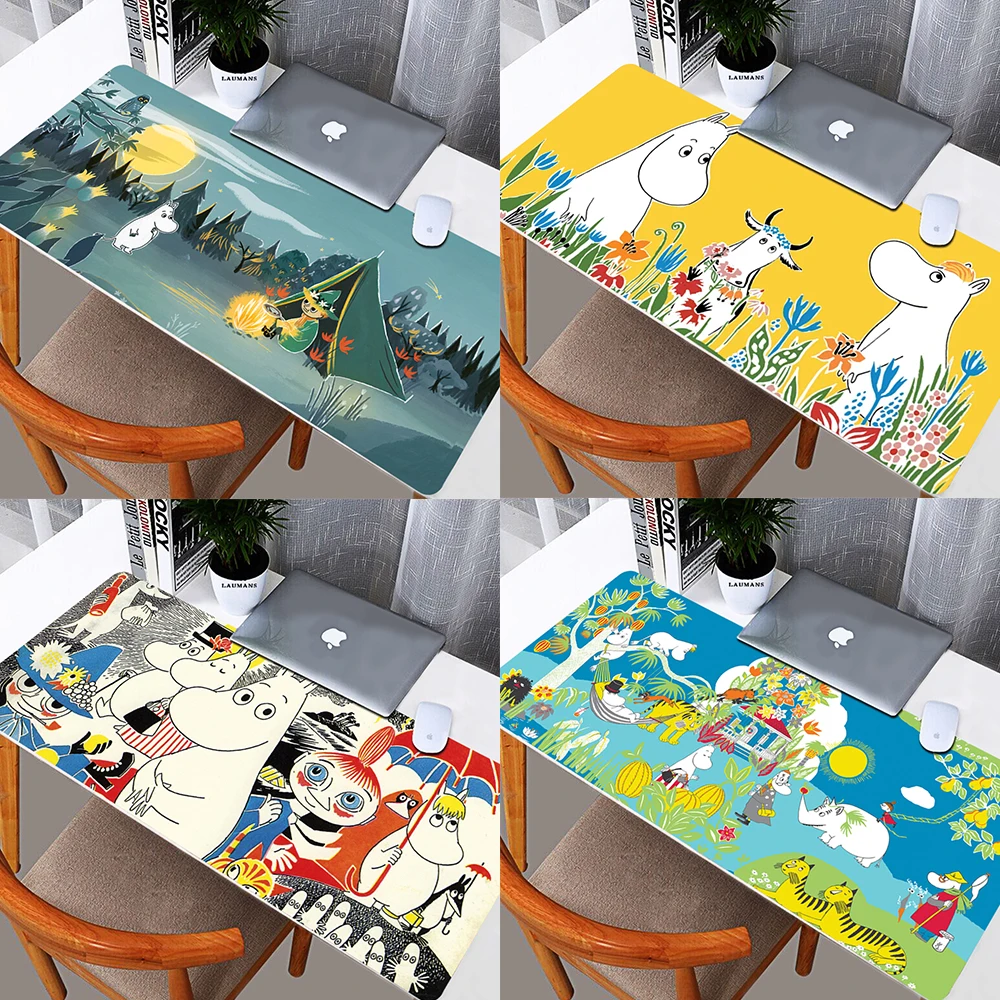 Мультяшный милый Бегемот Moomines большой коврик для мыши 60X30 игровые аксессуары