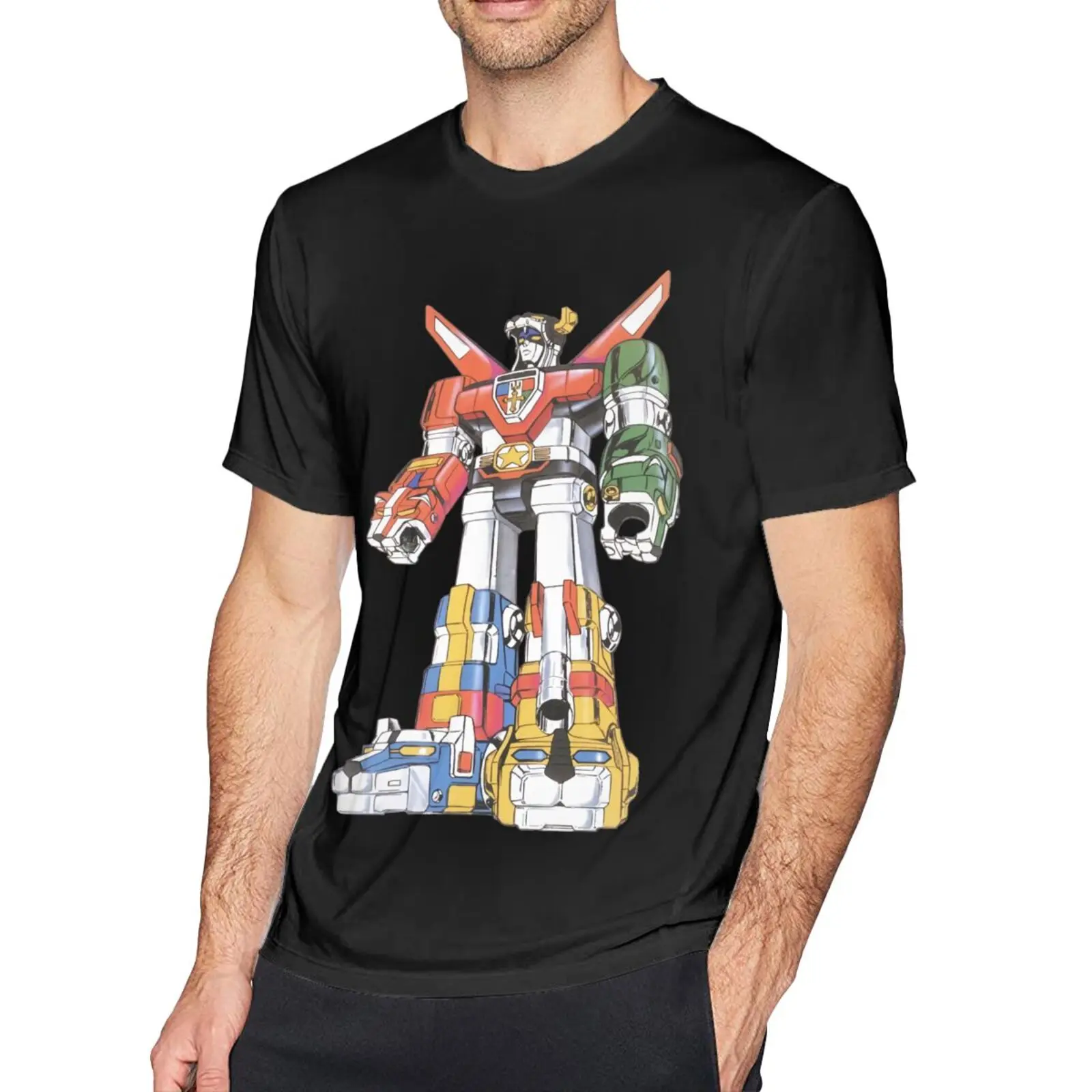 Футболка Maglia Voltron Robot Cartone Anni 80 Мужская футболка большого размера мужская рубашка