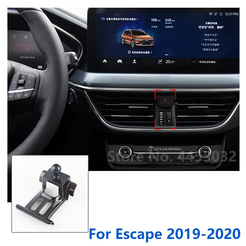 17mm Special Mounts For Ford Escape Kuga Car Phone Holder GPS Supporting Fixed Bracket Air Outlet Base Accessories -