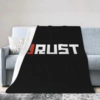 Rust Game Logo Blanket Soft Warm Flannel Throw Blanket Cover for Bed Living room Picnic Travel Home Couch 1