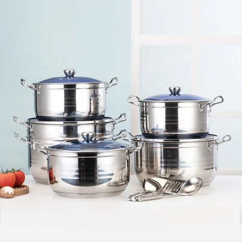 

Xinyuan pots cookware set popular design large cooking pots set of cast iron cookware set cooking pot
