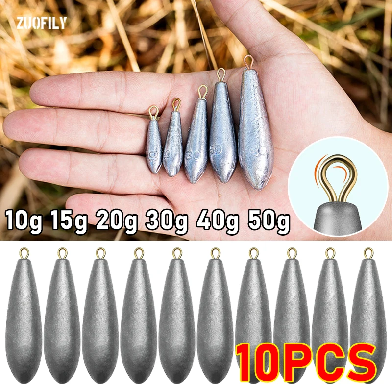 10 plombs lourds pêche mer 10g-50g - poids casting distance pêche gros poissons