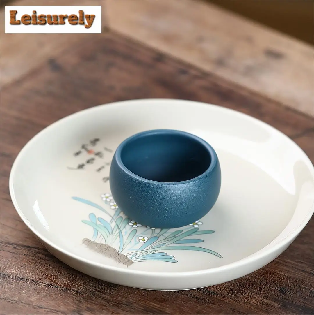 2pc/lot Antique Purple Clay Tea Cup Handmade Portable Small Tea Bowl House Personal Single Mug Chinese Zisha Kung Fu Set 50ml