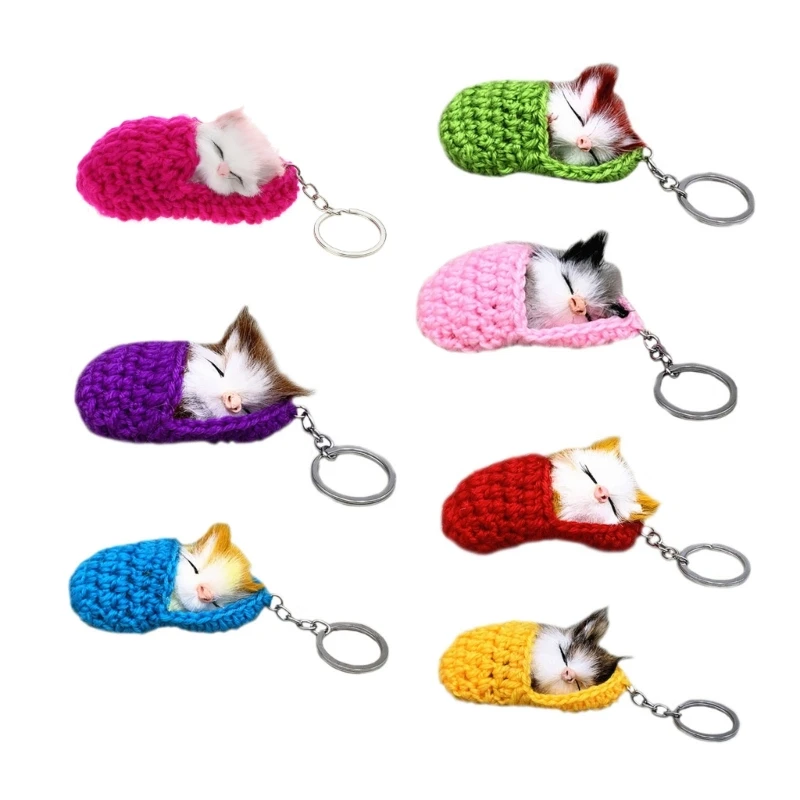 

Plush Keychains Backpacks Keyring Sleeping Keychain Bag Keychain Pendant Keychain KeyHolder Plush Keyring