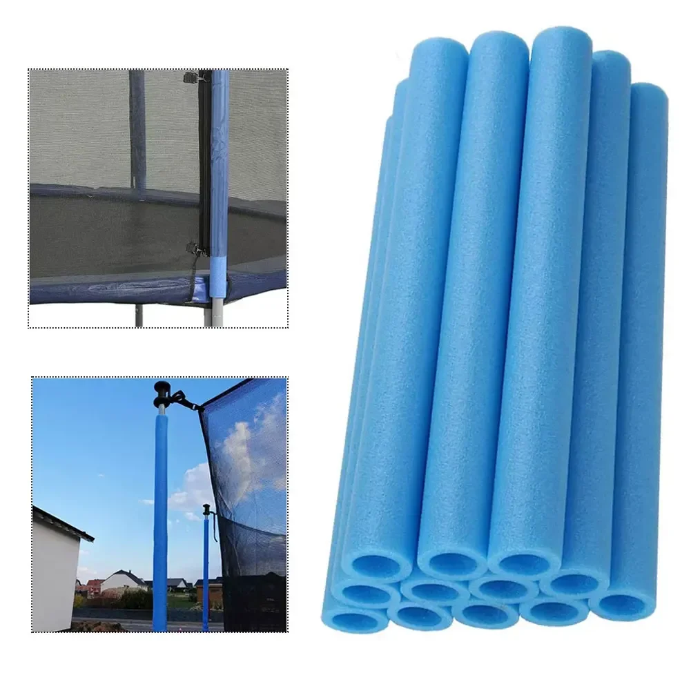 10PCS Trampoline Poles Cover Padding Foam Tubing 40CM Foamed Pipe Sponge Casing Protective Trampoline Pole Foam Sleeves Blue trampoline protective cover
