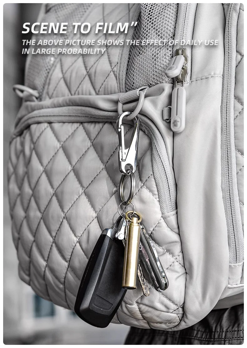 QOONG Präzision Verdickter Schlüsselbund 316L Edelstahl Auto Schlüsselbund Ring Kette Taille Hängen männer Kreative Geschenk Anhänger Y91 – Detail 11
