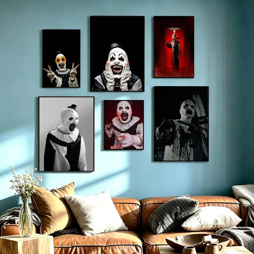 ملصق جداري Art the Clown مقاوم للماء – ديكور رعب