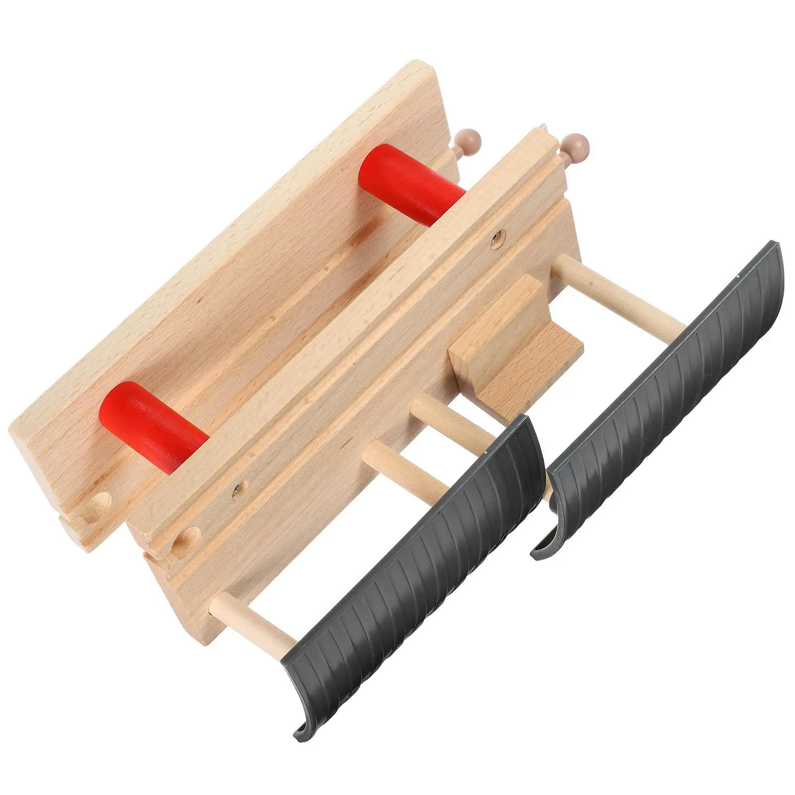 Train Track Accessories Railway Station Platform Toy Children Funny Kids Toys Pretend Model Wood DIY Double Layer Simulation