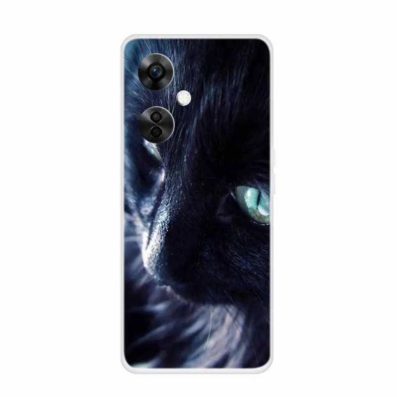 Clear Wolf Design Soft TPU Silicone Phone Cover - Transparent Etui for OnePlus Nord CE 3 Lite