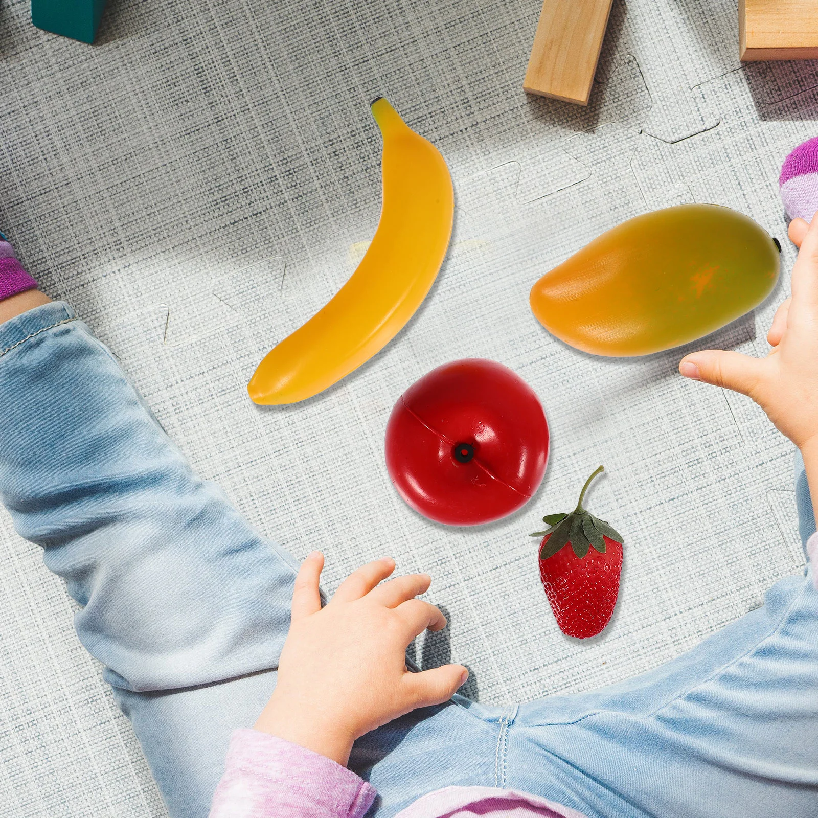 Simulated Fruit Sandbox Percussion Instruments for Kids Shaker Maracas Toy Children's Musical Toys Baby Abs