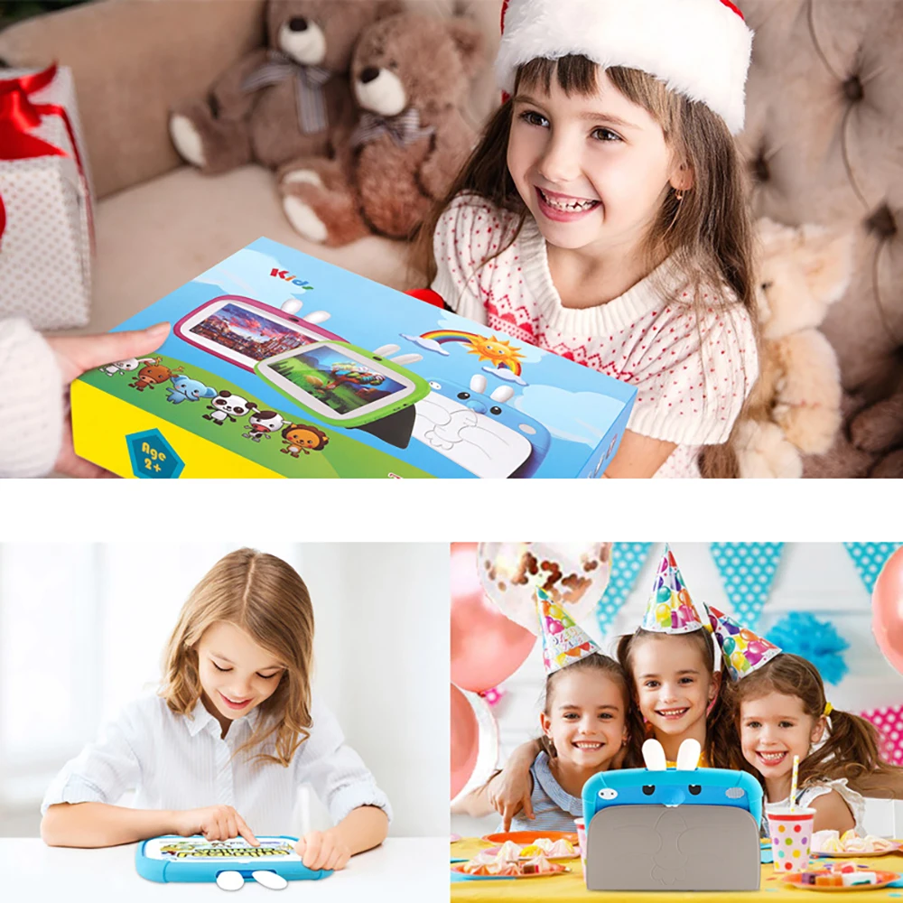 

7 Inch Kids Tablet for Child Android 11 IPS Screen Eye Protection Children Study Tablet 2GB 32GB Quad Core Wifi with Stand