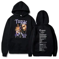Tupac Hoodies 2pac Sweatshirts Rapper Printed Hoodie Streetwear Y2k Sweater Casual Loose Sweatshirt Autumn Fleece Pullover Hoody 2