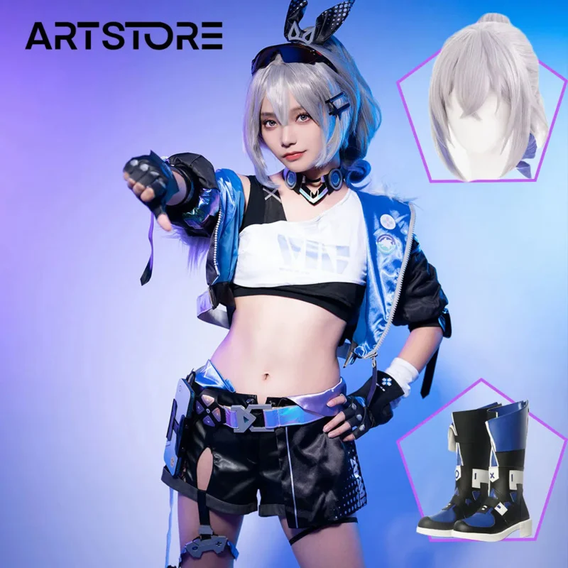 

Silver Wolf Cosplay Game Honkai Star Rail Costume Carnival Uniform Wig Anime Halloween Party Costumes for Women Game Full Set