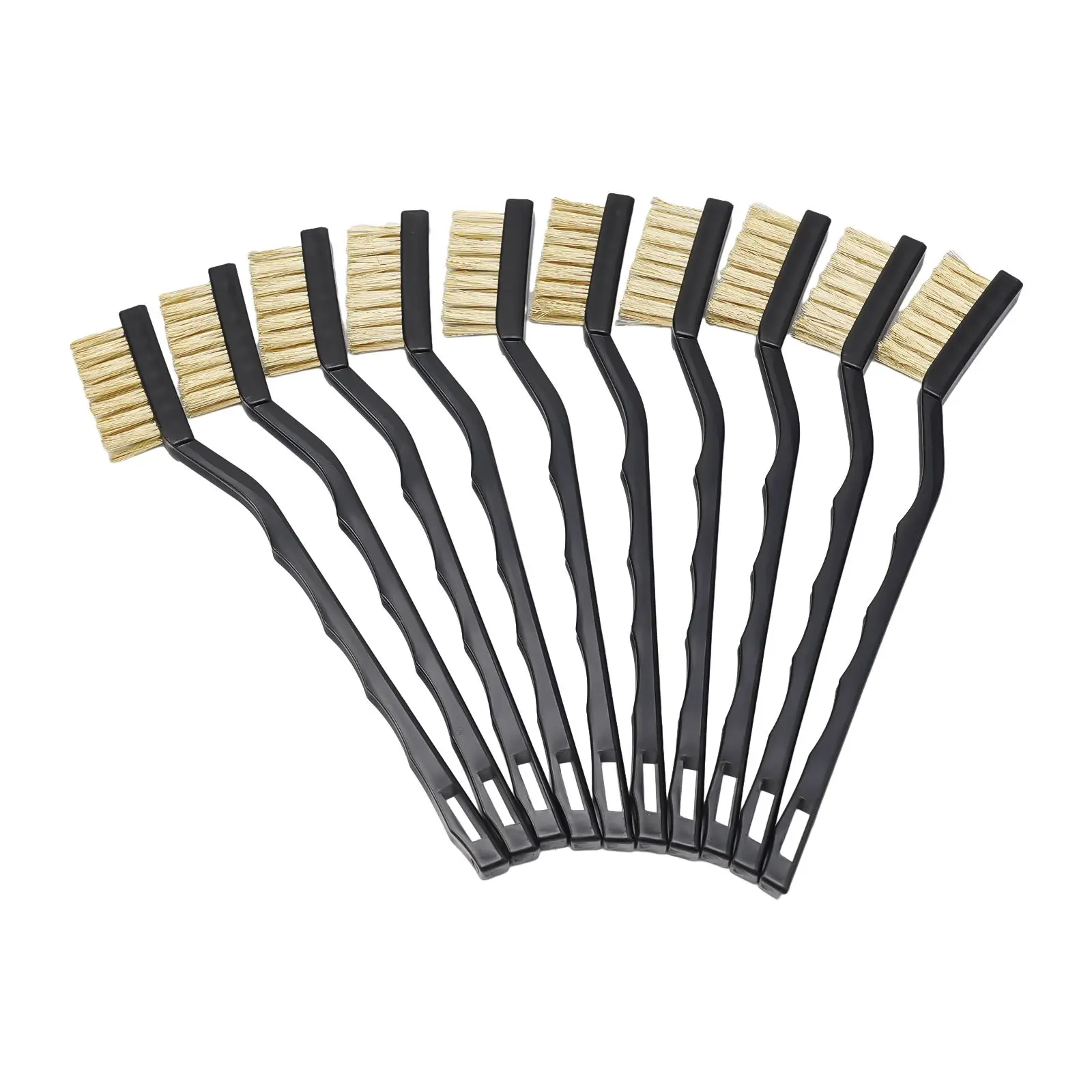 Wire Brush 10Pcs 7 Inch Hand Brush Stainless Steel Copper For Metal Rust Scrub Removal Cleanings Maintenance Manual Tool Set
