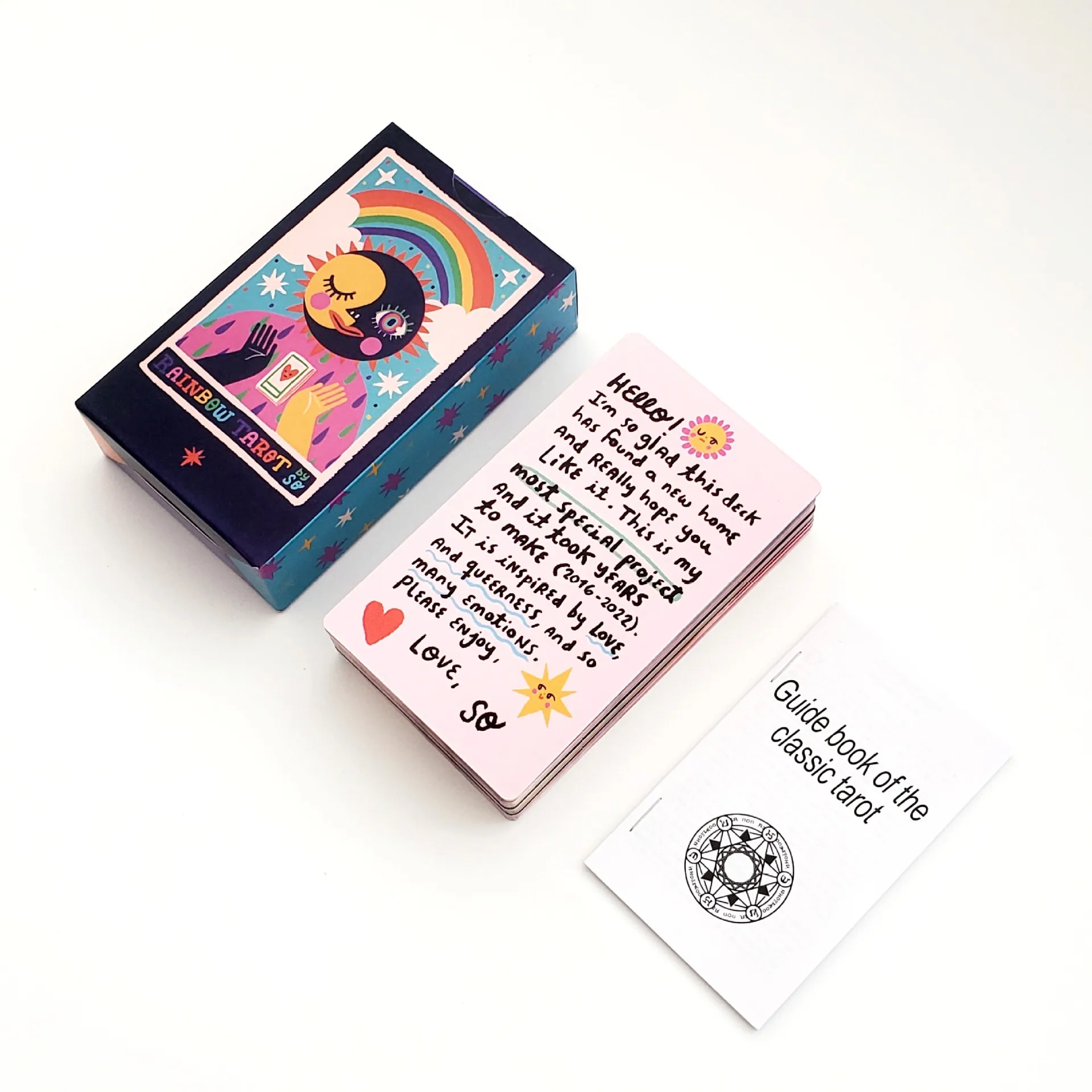 

12*7cm English Playing Card Rainbow Tarot for Party Games