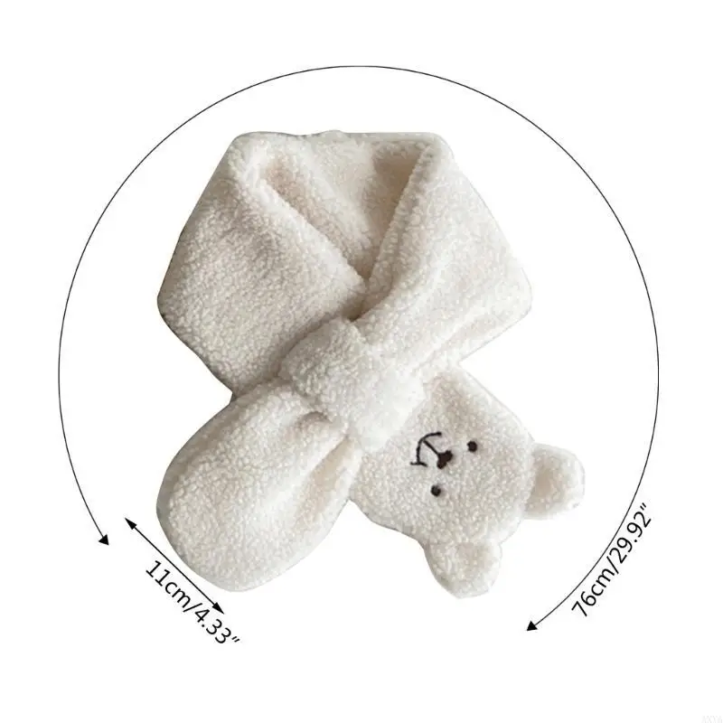 AXYA Boy Girls Bear Pattern Neckerchief Trendy Baby Neck Scarf Comfortable Muffler