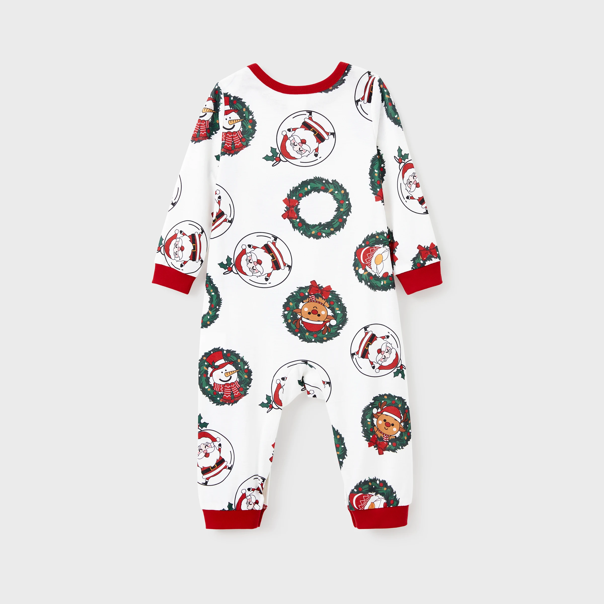 thumbnail image 3 of Conjuntos de pijamas navideños para toda la familia con corona de reno y Papá Noel, 3 of 5
