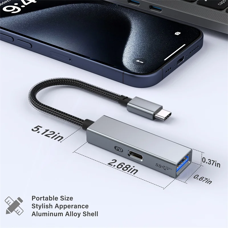2 in 1 Type C OTG Cable USB C to USB A 3.0 Charge Data Converter HUB Adapter For External U Disk Mouse iPhone 15 Series