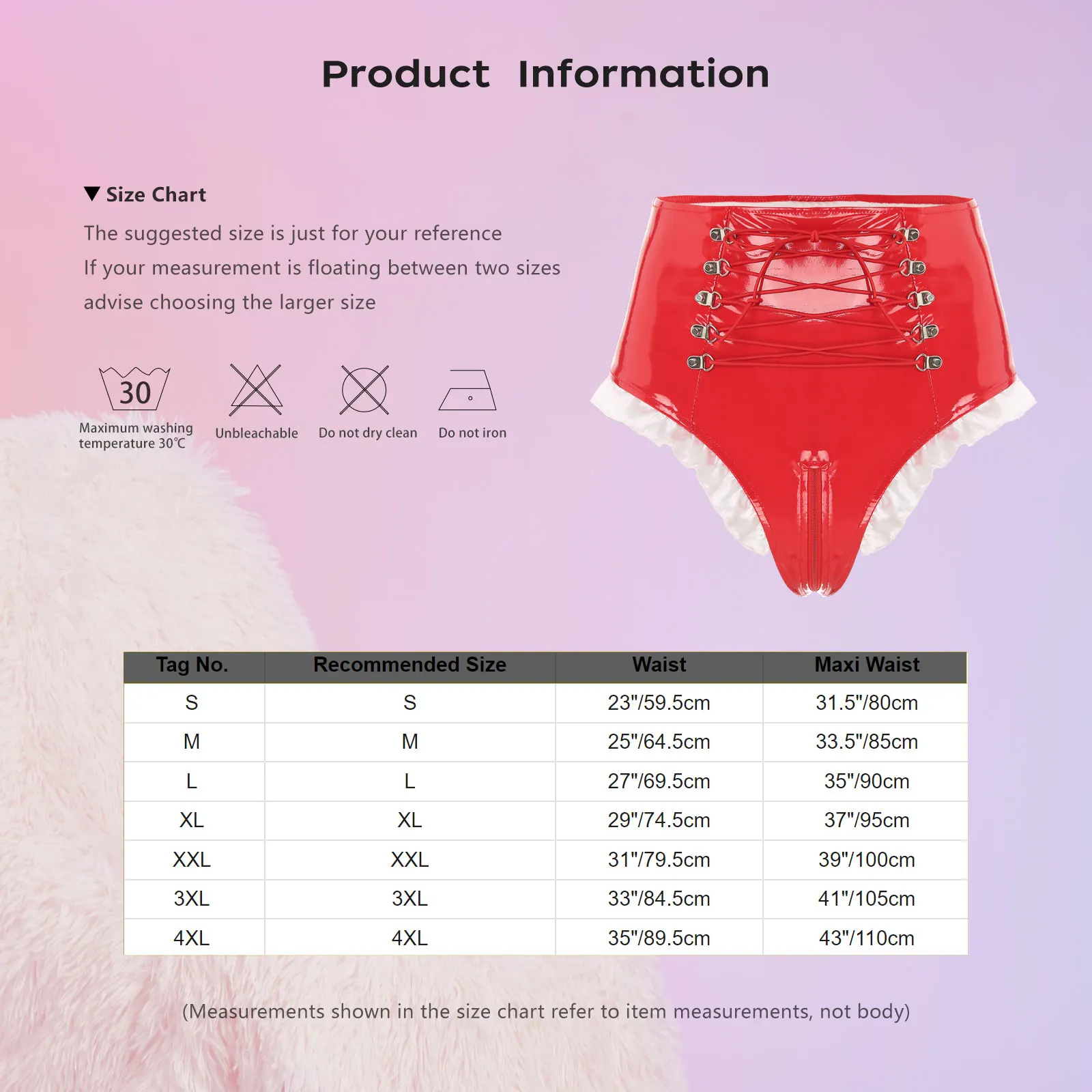 Women Glossy Patent Leather Maid Knickers Briefs High Waist Lace-up Zipper  Crotch Underwear Sexy Lingerie Party Cosplay Clubwear - AliExpress