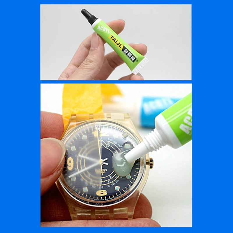 Polywatch-Kit de polissage de montre, dissolvant de rayures, outils de  réparation de montre en acrylique, pâte à polir CitroGlass 5g, outils de