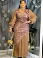 Robes africaines élégantes pour femmes, grande taille, Robe longue de soirée à paillettes, Dashiki Ankara, tenues de turquie, vêtements africains 1