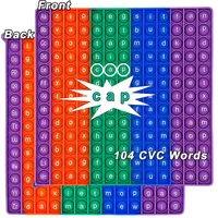 Word Pop 104 CVC Words Game Pop Toys, ABC Letters Alphabets Phonics English Words Learning Resources Educational Toys for Kids 1