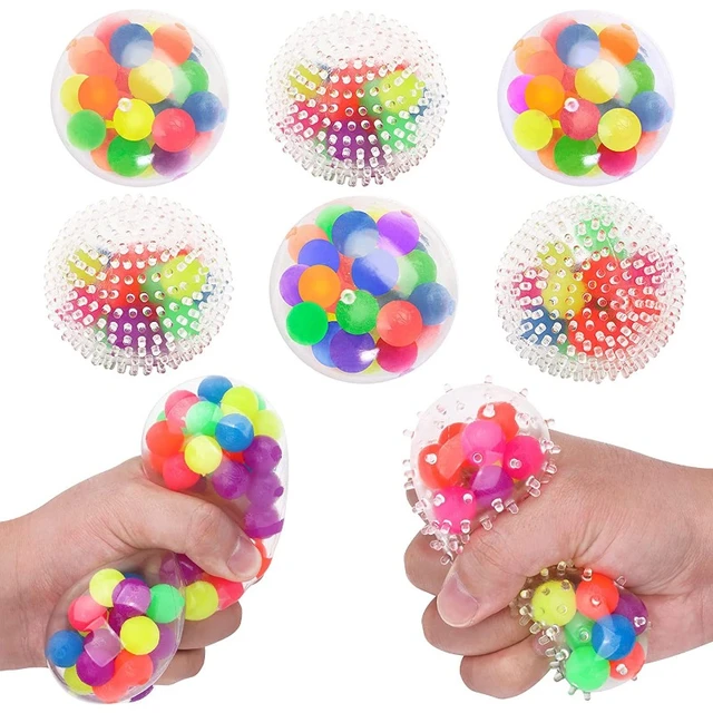 Dalazy Vent Balle Anti-Stress Soft TPR Décompression Jouet Squeezing Fidget  Grape Water Ball Cadeau pour Enfants Adultes 