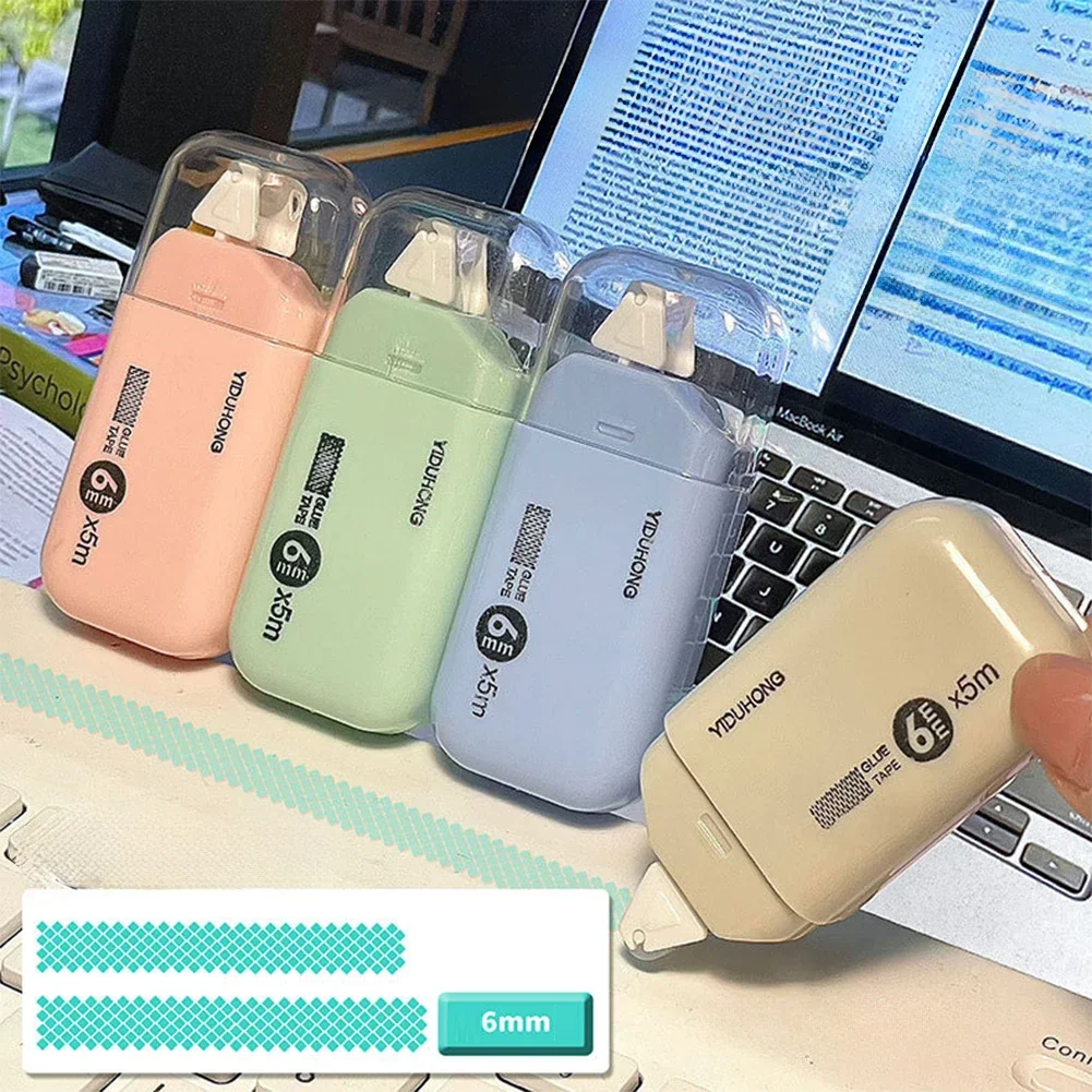 이지 티어 양면 접착 테이프 4개 DIY 스크랩북킹 스티커 양면 접착 도트 글루 테이프 펜 모양 도트 글루 테이프