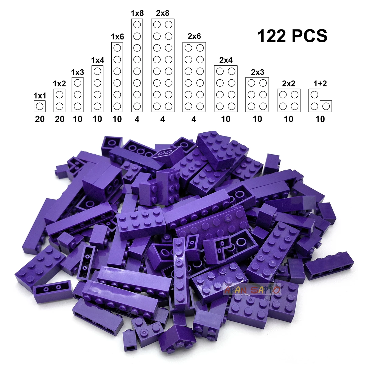 Purple 122pcs