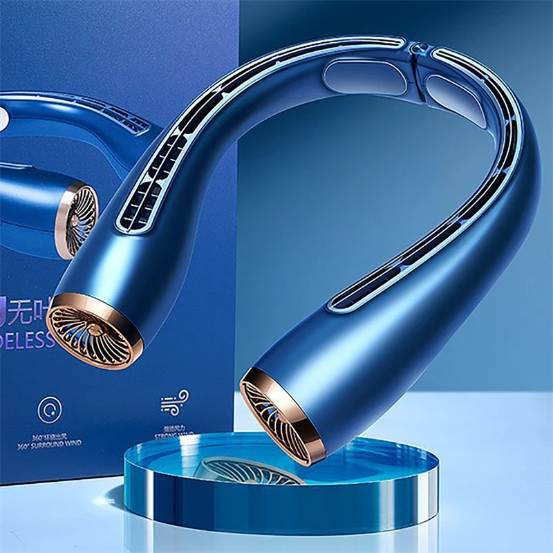 

Neck Fan USB Rechargeable Portable Air Conditioner Fan Bladeless Turbo Mini Neckband Fan Motor Electric Ventilador Sport Camping