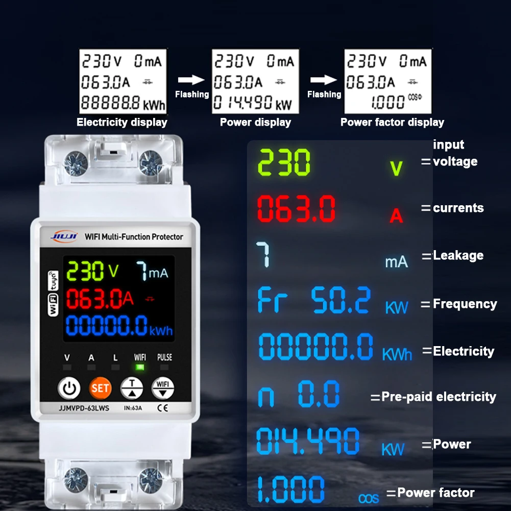 Tuya WiFi Automatic Reclosing Protector Single Phase Circuit Breaker