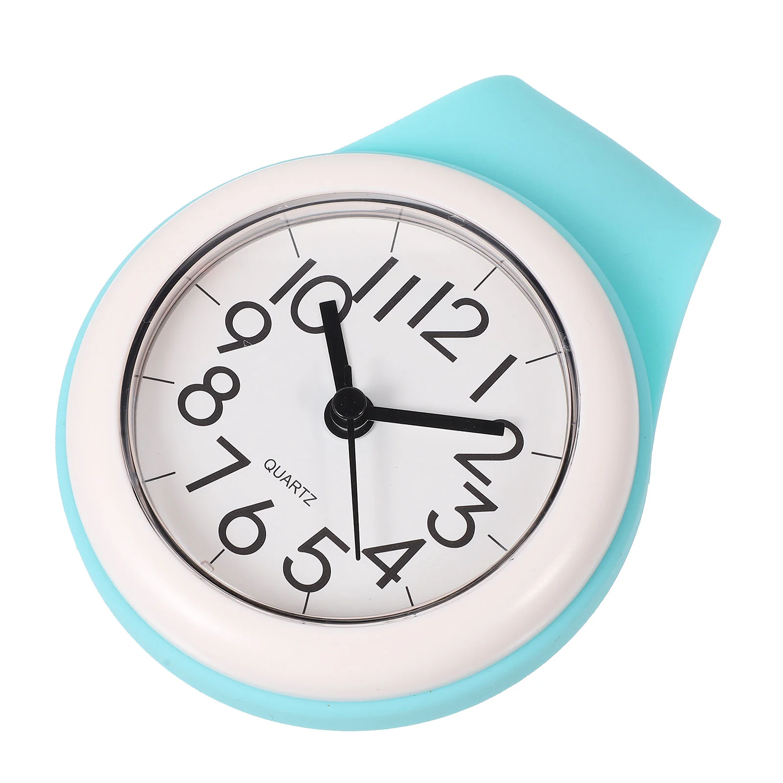 Wall Mount Clock Waterproof Shower Alarm Digital Timer Vanity Desk Smooth Modern Design Pointed Hands Sucker Handle Bathrooms Wall Clock Digital Wall Clock Digital Display Clock