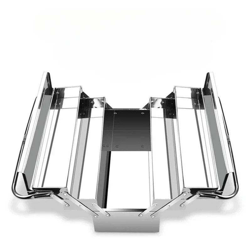 Thickened Stainless Steel Toolbox Multi-functional Three-layer Folding Professional Iron Tool Box Home Tools Packaging 6