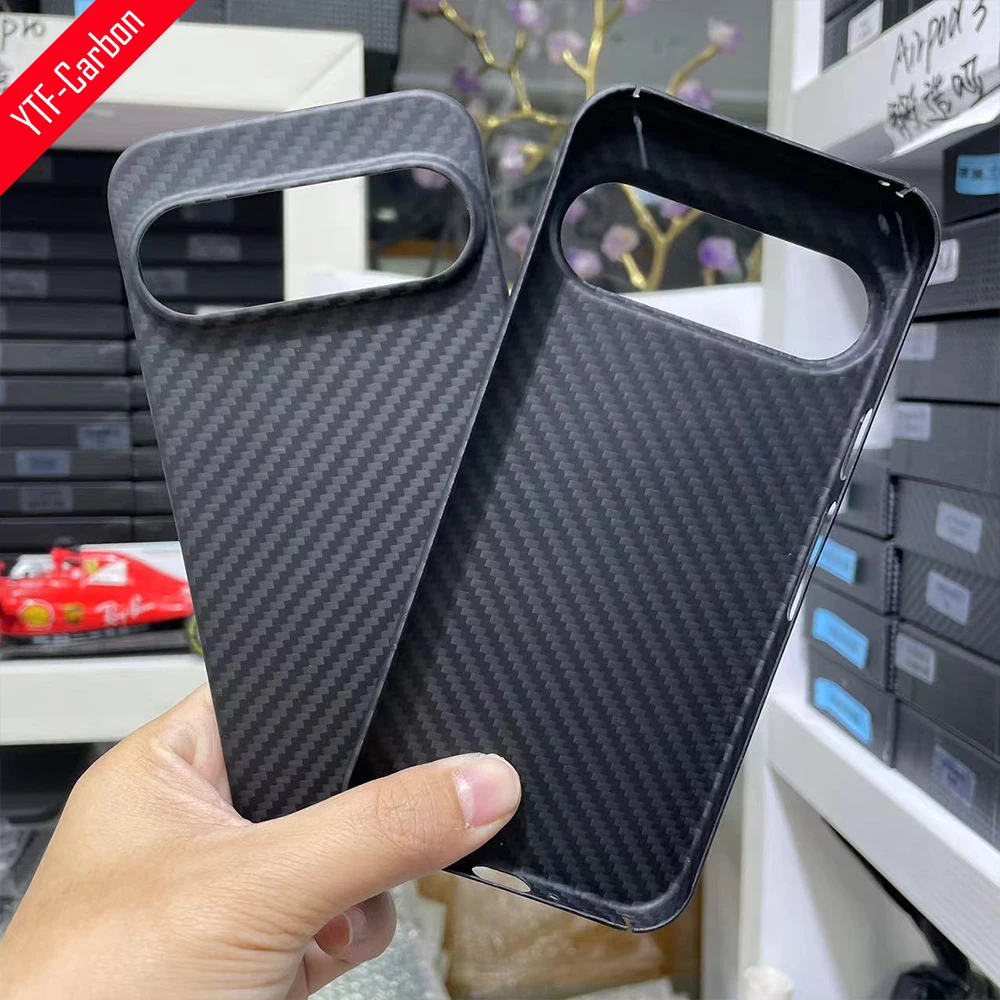 Case Compatible With Google Pixel 9 Pro Fold Carbon Fiber Texture Design Cover Non-Slip Enhanced Grip Anti-Fingerprint Anti-Scratch Shock Absorption Case Made For Google Pixel 9 Pro Fold,Blackblue - View #5