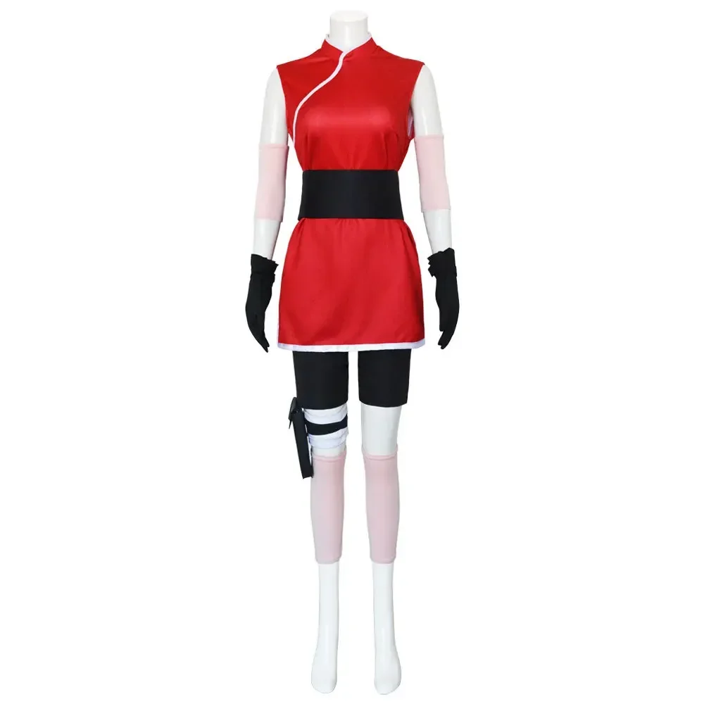 Anime Ninja Haruno Sakura Cosplay Costume Adult Women Uniform Suit Halloween Outfit Carnival Performance