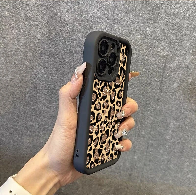 Y2K Leopard Print Soft Phone Case Cover