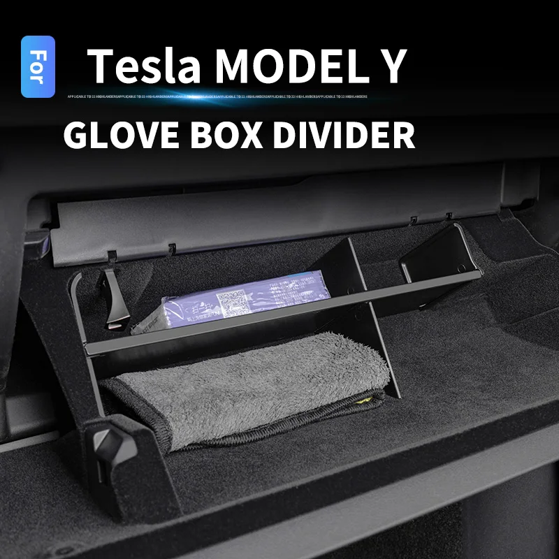 Car Glove Box Organizer Armrest Box Interval Storage Insert Divider For Tesla Model 3 Model Y Glove Box Divider Accessories