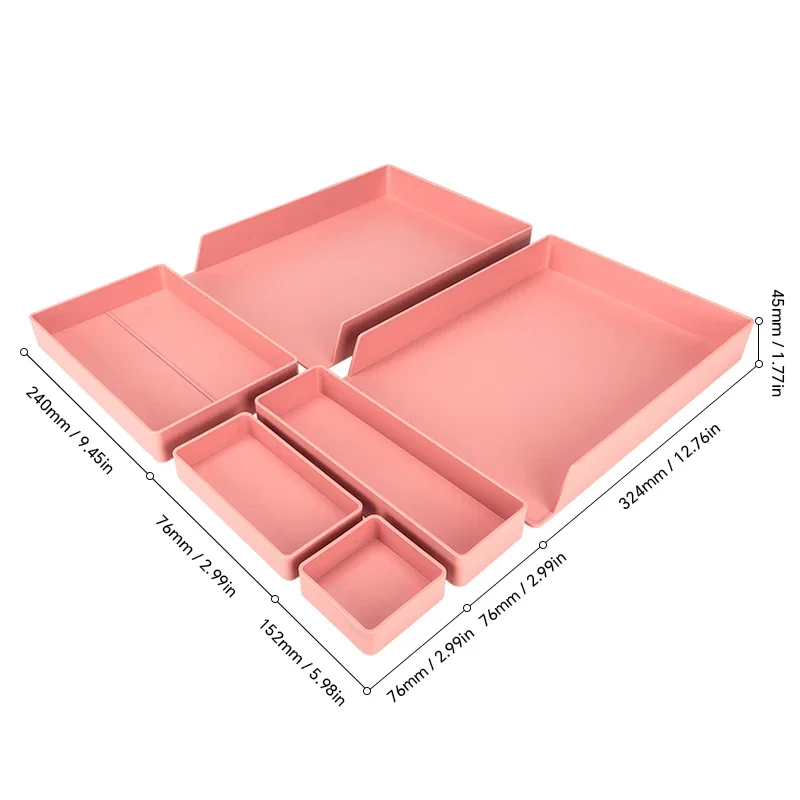 Deli Desk Organizer Set Large Capacity Desk Storage Box Set Pen Holder Finishing DIY Assembly Box For Office School Supplies