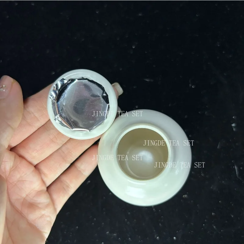 Portable Ceramic Tea Caddy Household Storage Sealed Tank Travel Coffee Moisture-proof Jar Kitchen Spice Candy Containers