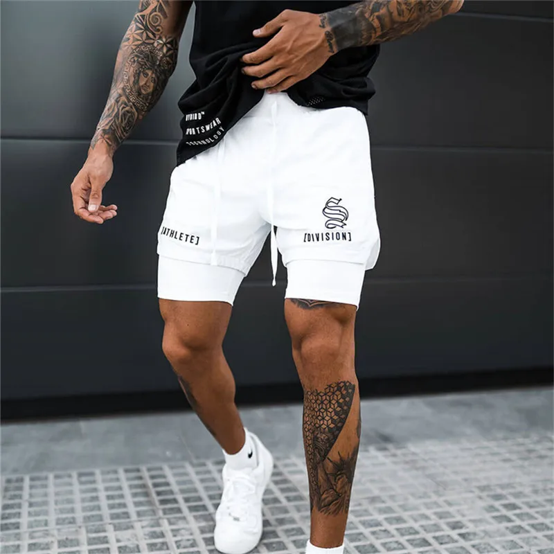 

2 In 1 Running Shorts Men 2023 Gym Shorts Sport Man 2 In 1 Double-deck Quick Dry Fitness Pants Jogging Pants Sports Sweatpants