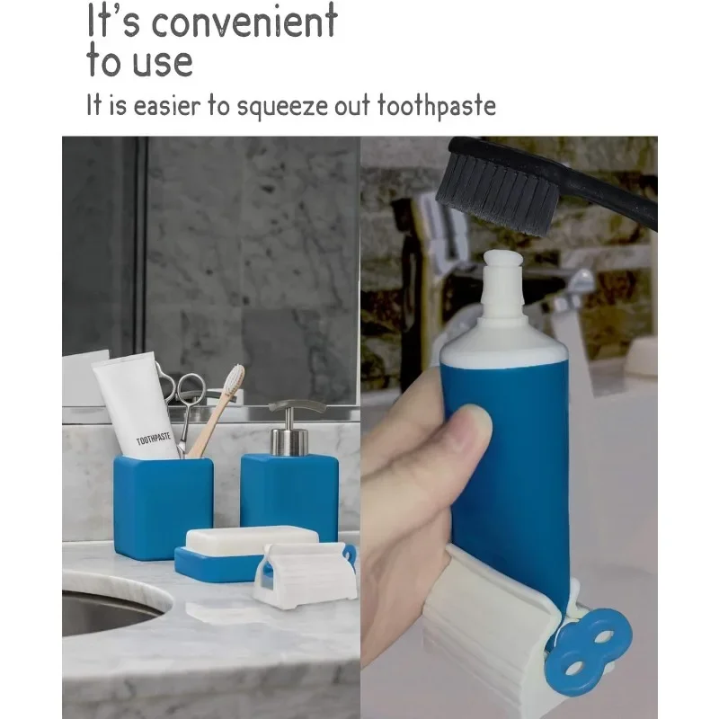 Toothpaste Squeezer, Toothpaste Tube Squeezers, Multi-Purpose Toothpaste Dispenser, Rolling Toothpaste Holder Stand 5
