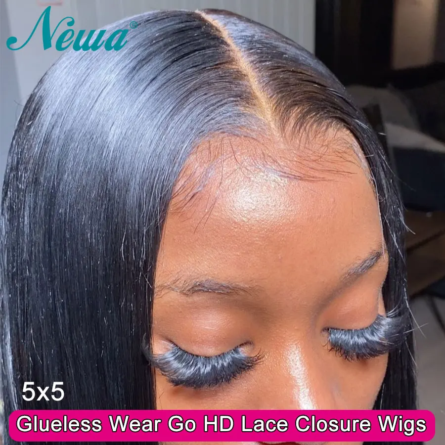

SKINLIKE Real HD Lace Wigs Wear and Go Glueless Human Hair Wigs Straight 5X5 HD Lace Closure Wigs Invisible Lace Wigs For Women